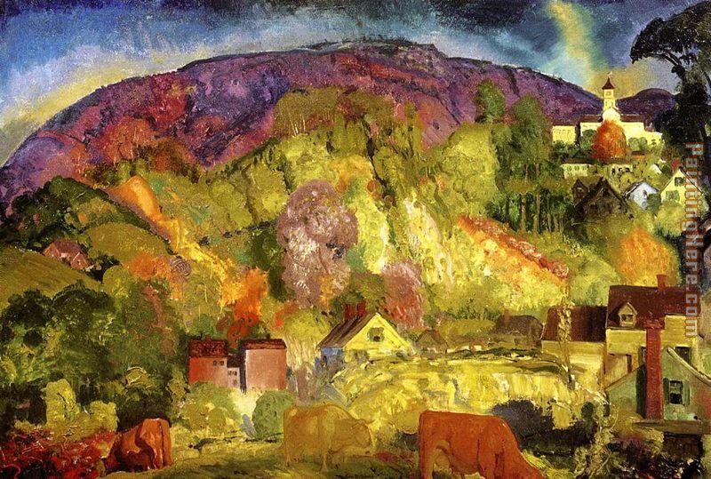 The Village on the Hill painting - George Bellows The Village on the Hill art painting